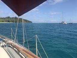 A large anchorage with only a few boats at Kenutu.