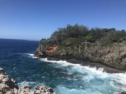 Just a short hike to the other side and stunning crashing waves.