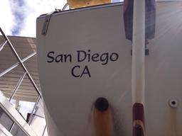 Hailing port on the transom