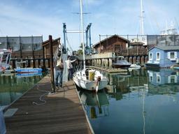 Crazy Love at the boatyard dock.