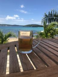 Cold beer found! And an amazing view.