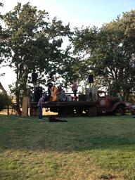Prohibition era truck with Motel Drive playing at Barrelhouse Brewing.
