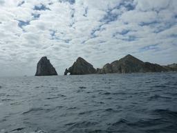 The sea arch at Cabo San Lucas marking the entrance to Bahia San Lucas.