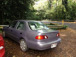 A purple Corolla ride.