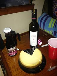 Dessert on the boat. Not pictured is the bacon wrapped filet we had for the main course