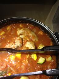 San Marzano tomato sauce with chicken tenders.