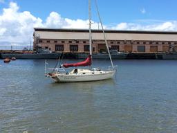 Crazy Love at anchor in Port Allen.