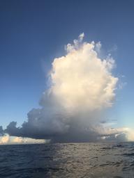 Dark clouds before sunset to the east on our way to Fanning.