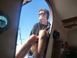 Dave staring into the distance in Hen Rock Cove