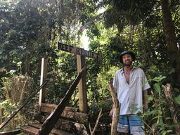 In search of a cold beer.  We didn't really know where we were going.