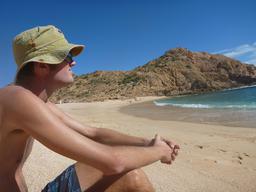 Me on the beach at Santa Maria Cove.