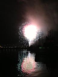 4th of July fireworks from our boat in Santa Barbara. Taken by Amy