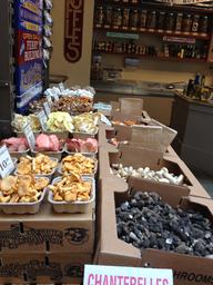 Mushrooms for sale in the Ferry Terminal Building