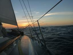 It was a rough sail but we were rewarded with a beautiful sunset.