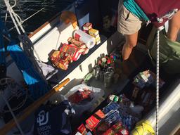 Just a small part of provisions for the trip.