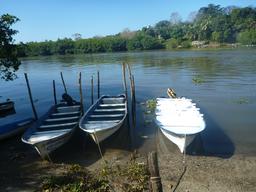 Rosie and I toured in the panga on the right.
