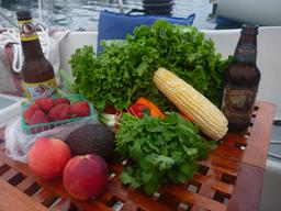 Our bounty from the Santa Barbara Farmer's Market