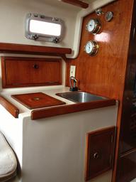 Sink with built in cooler on the left