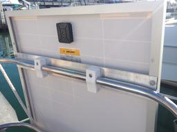 The underside of the solar panel after mounting