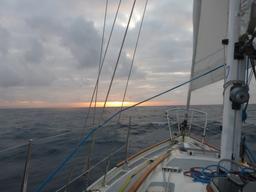Sunrise as we look on to Bahía Todos Santos.