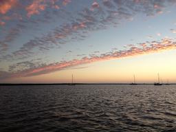 Beautiful sky and sunset at anchor tonight.