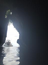 Looking out from inside Swallow's Cave.