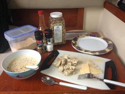 Tuna scramble prepped.